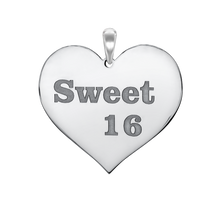 Load image into Gallery viewer, Sweet Sixteen Heart Charm (27 x 28mm)
