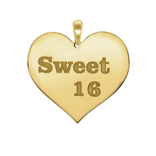 Load image into Gallery viewer, Sweet Sixteen Heart Charm (27 x 28mm)
