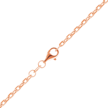 Load image into Gallery viewer, Delancey St. Diamond Cut Cable Chain Necklace in Sterling Silver 18K Rose Gold Finish
