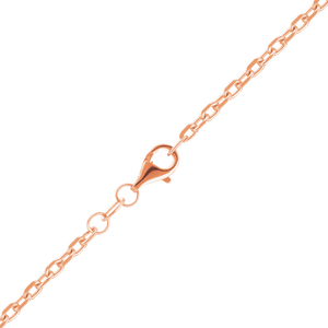 Delancey St. Diamond Cut Cable Chain Necklace in Sterling Silver 18K Rose Gold Finish