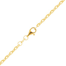 Load image into Gallery viewer, Delancey St. Diamond Cut Cable Chain Necklace in Sterling Silver 18K Yellow Gold Finish
