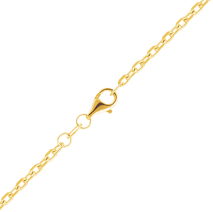 Delancey St. Diamond Cut Cable Chain Necklace in Sterling Silver 18K Yellow Gold Finish