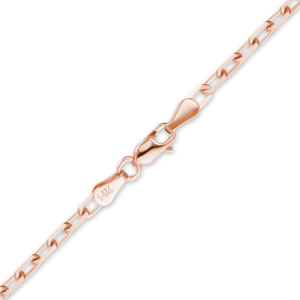 Essex St. Elongated Cable Anklet in 14K Rose Gold