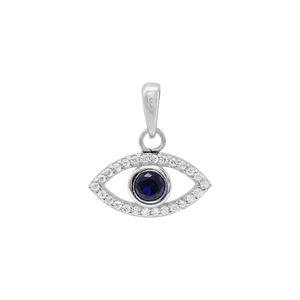 ITI NYC Evil Eye Pendant in Sterling Silver