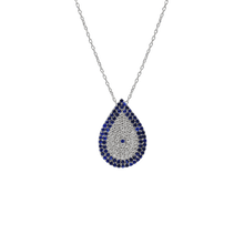 Load image into Gallery viewer, ITI NYC Evil Eye Necklace in Sterling Silver
