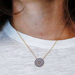 ITI NYC Evil Eye Necklace in Sterling Silver