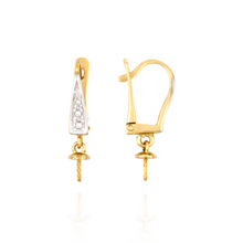 Load image into Gallery viewer, ITI NYC Click-In Leverbacks with Diamonds and 4 mm Cup Dangle (21 x 11 mm)
