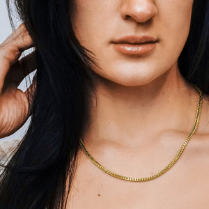 Flatiron Franco Chain Necklace in 14K Yellow Gold
