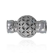 Load image into Gallery viewer, ITI NYC Bead Pearl Clasps with Filigree Diamond Ball (11.5 mm)
