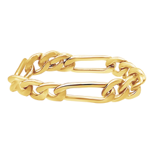 Load image into Gallery viewer, Fulton St. Figaro Chain Ring in Gold Filled

