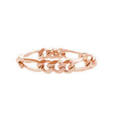 Load image into Gallery viewer, Fulton St. Figaro Chain Ring in Rose Gold Filled
