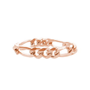 Fulton St. Figaro Chain Ring in Rose Gold Filled