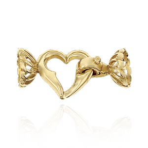 ITI NYC Multi-strand Fold Over Heart Pearl Clasps (8 mm Cup)