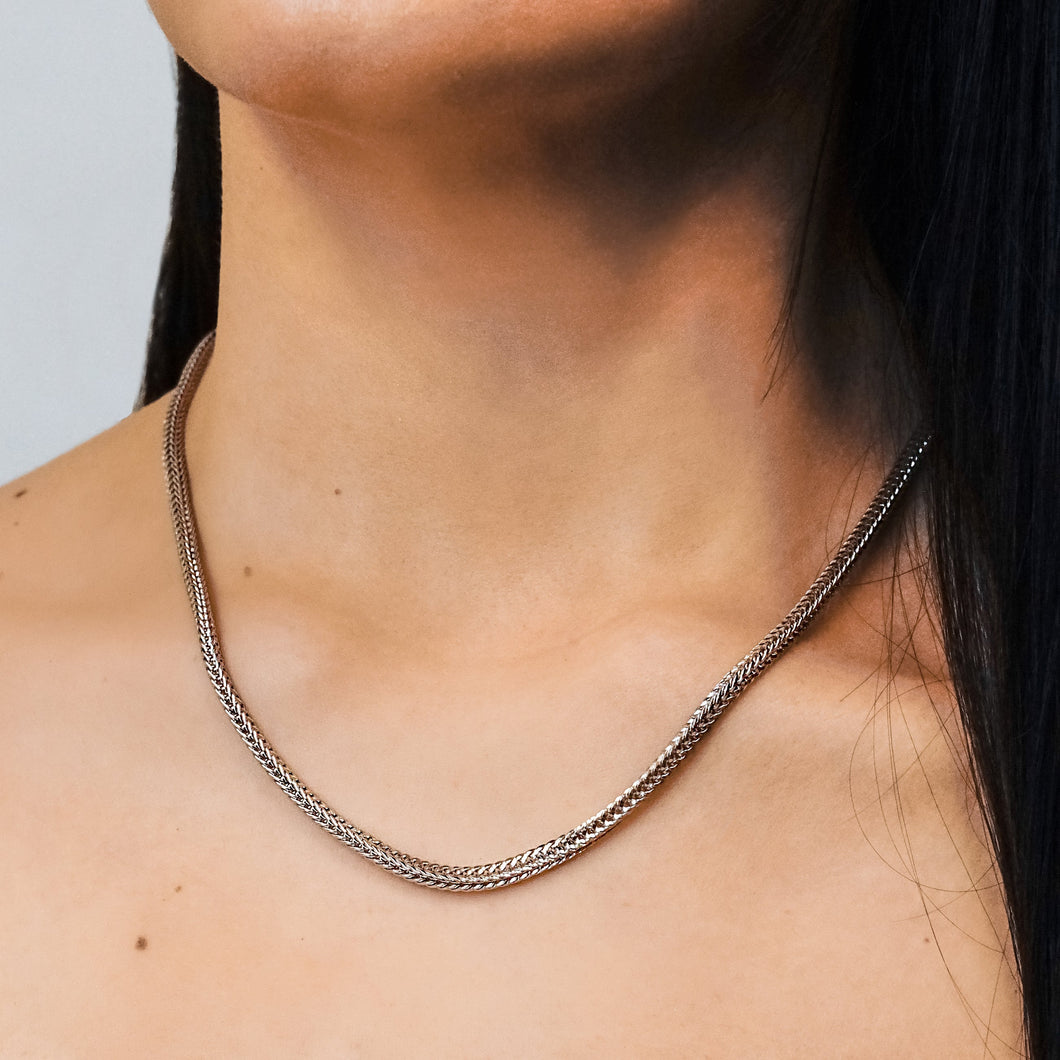 Franklin St. Foxtail Chain Necklace in Sterling Silver