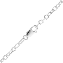 Load image into Gallery viewer, Foley Square Round Textured Cable Chain Necklace in Sterling Silver
