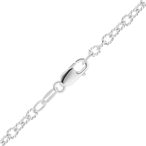 Foley Square Round Textured Cable Chain Necklace in Sterling Silver