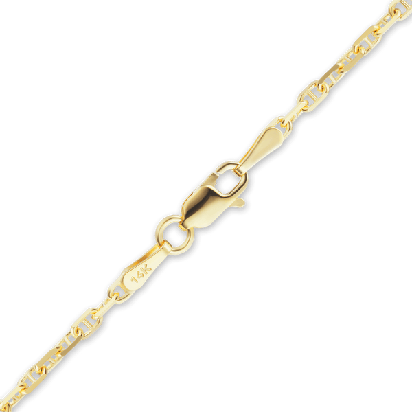 Arthur Ave. Anchor Anklet in 14K Yellow Gold