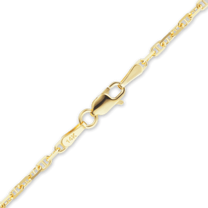 Arthur Ave. Anchor Chain Anklet in 14K Yellow Gold