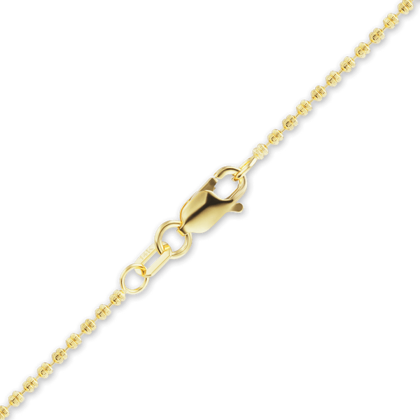 Flatbush Fancy Bead Chain Necklace in 14K Yellow Gold