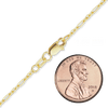 FiDi Figaro Cable Anklet in 14K Yellow Gold