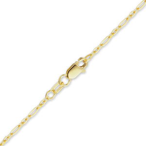 FiDi Figaro Cable Anklet in 14K Yellow Gold