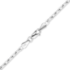 Essex St. Elongated Cable Anklet in 14K White Gold