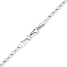 Load image into Gallery viewer, Essex St. Elongated Cable Anklet in 14K White Gold
