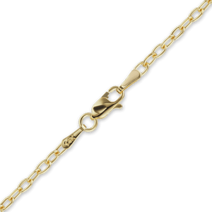 Houston St. Hollow Cable Chain Necklace in 14K Yellow Gold