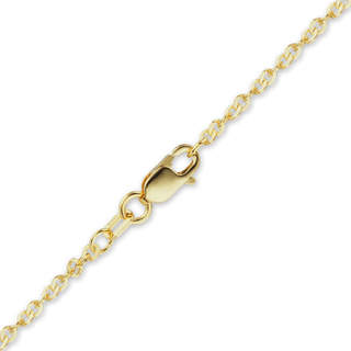 Columbus Ave. Cable Anklet in 14K Yellow Gold