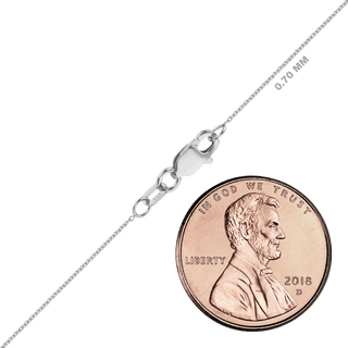 Chelsea Cable Anklet in 14K White Gold