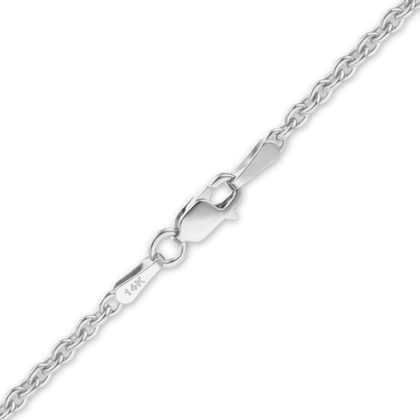 Chelsea Cable Anklet in 14K White Gold