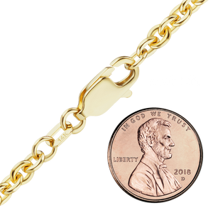 Chelsea Cable Chain Anklet in Yellow Gold