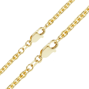 Chelsea Cable Chain Anklet in Yellow Gold