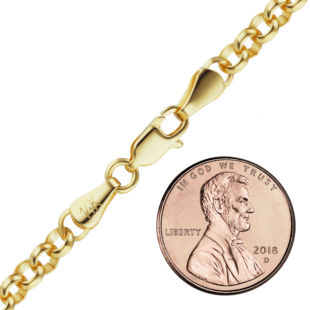 Soho Rolo Chain Anklet in 14K Yellow Gold