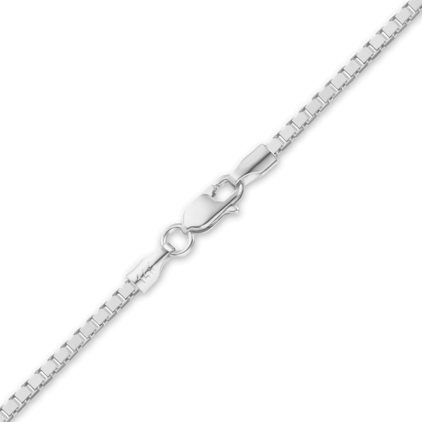 Bleecker St. Box Chain Necklace in 14K White Gold