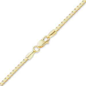 Bleecker St. Box Chain Anklet in 14K Yellow Gold