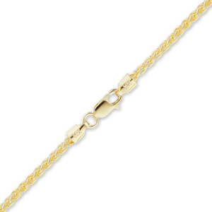 Wall St. Wheat Chain Anklet in 14K Yellow Gold