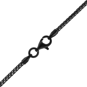 Flatiron Franco Black Ruthenium Chain Necklace in Sterling Silver