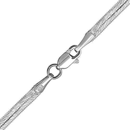 Flexible Hudson Herringbone Chain Bracelet in Sterling Silver