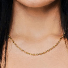 Load image into Gallery viewer, Houston St. Hollow Cable Chain Necklace in 14K Yellow Gold
