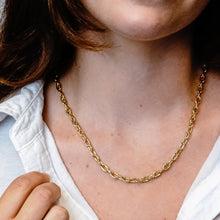 Load image into Gallery viewer, Houston St. Hollow Cable Chain Necklace in 14K Yellow Gold
