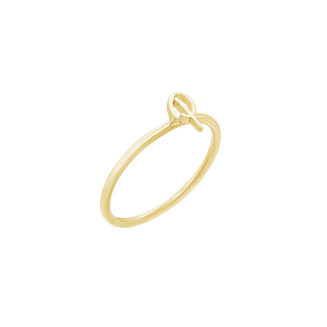 Script Initial Ring in Sterling Silver