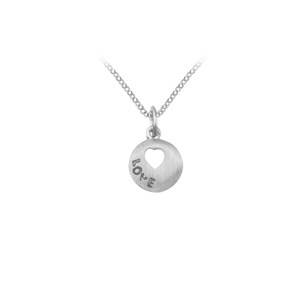 Love Disk Necklace in Sterling Silver (10 x 10mm)