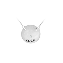 Load image into Gallery viewer, Luck Necklace in Sterling Silver (16 x 16mm)
