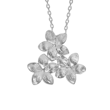 Load image into Gallery viewer, 3 Flower Necklace in Sterling Silver (21 x 18mm)
