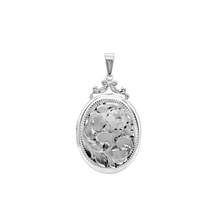 Load image into Gallery viewer, ITI NYC Hand Engraved Design Oval Locket in Sterling Silver  with Optional Engraving (35 x 24 mm)

