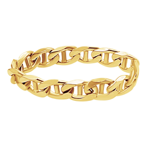 Madison Ave. Mariner Chain Ring in 14K Yellow Gold