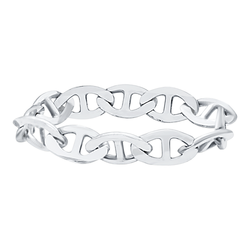 Madison Ave. Mariner Chain Ring in Sterling Silver