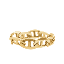 Load image into Gallery viewer, Madison Ave. Mariner Chain Ring in 14K Yellow Gold
