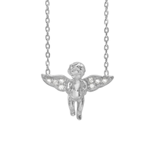 Load image into Gallery viewer, Small Angel Necklace in Sterling Silver (14 x 16mm)

